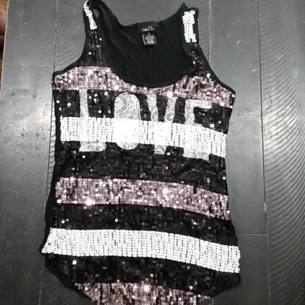Rue21 Sequin and Lace Tanks Top